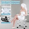 thumbnail image 5 of Famistar Adjustable Shower Chair and Bath Chair, Shower Stool Seat Bench Bathtub Inside Shower Chair with Removable Back, Thickened Steel Legs, 2 Notch Handles, for Elderly and Disabled, 350lbs, 5 of 8