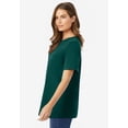 thumbnail image 3 of Woman Within Plus Size Perfect Short-Sleeve Crewneck Cotton Tee, 3 of 6