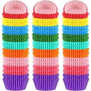 Rainbow Bright Cupcake Liners, 450pcs Solid Colorful Baking Cups Cupcake Wrappers Paper Wraps Muffin Liners for Birthday Pride Party Decorations Supplies(9 Colors)
