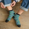 thumbnail image 3 of Rateoe Cars Transportation Pattern Quarter Crew Socks,Toe Seamed Ankle Socks,Cotton Cushioned Breathable Athletic Crew Sports Socks, 3 of 7
