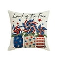 thumbnail image 2 of TOPRenddon 18"x18" Patriotic Star Pillow Cover - 4th of July Flag Decor for Indoor/Outdoor Use, Machine Washable Linen Cushion Cover (Multicolor), 2 of 7