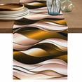 thumbnail image 2 of Orange Gradient Stripe Table Runner 90 Inches Long,Kitchen Dining Tablerunners Abstract Line Twist Linen Table Runners Dresser Scarves for Home Dinner Wedding Holiday Party Decor, 2 of 9