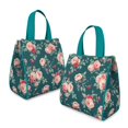 thumbnail image 2 of Pioneer Flower Floral Print Pattern Insulated Lunch Bag for Women & Adults,Large Portable Soft Cooler Lunch Bag,Thermal Food Storage Tote with Pearl Cotton,8.66L,8.75x5.75x9.5 Inch, 2 of 6