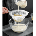 thumbnail image 4 of filtro de cocina para leche de soya, café, leche, yogur, jugo, hojas de té, miel, vino Dos piezas Filtros de malla fina de cocina Paquete de 3 (120+200+300 Mesh),, 4 of 4