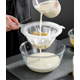 thumbnail image 4 of filtro de cocina para leche de soya, café, leche, yogur, jugo, hojas de té, miel, vino Dos piezas Filtros de malla fina de cocina Paquete de 3 (120+200+300 Mesh),, 4 of 4