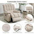 thumbnail image 5 of BTMWAY Fabric Lift Chair, Electric Power Lift Recliner with Adjustable Massage and Heating Function, Heavy Duty Lift Chair for Elderly, Massage Recliner Sofa with Infinite Position&Side Pocket, Beige, 5 of 15