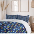 thumbnail image 6 of Ambesonne Space Duvet Cover Sets, Cosmic Galactic Theme, 2-King, Cobalt Blue Multicolor, 6 of 7