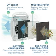 GermGuardian Air Purifier with HEPA Filter, UV-C, Removes Odors, Smoke, Mold, 1620 Sq. ft., AC9200WCA