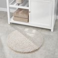 thumbnail image 2 of mDesign Microfiber Accent Rug Mat/Runner, 24" Diameter - Heather Linen/Tan, 2 of 8