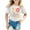 White, variant on Hiijoy Girls 100 Days of School Short Sleeve T Shirt Letter Print Casual Kids Tshirt Top