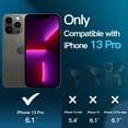 thumbnail image 2 of JETech 3 in 1 Magnetic Case for iPhone 13 Pro 6.1-Inch with 2-Pack Tempered Glass Screen Protector, Compatible with MagSafe, Translucent Matte Back Shockproof Phone Cover (Black), 2 of 7