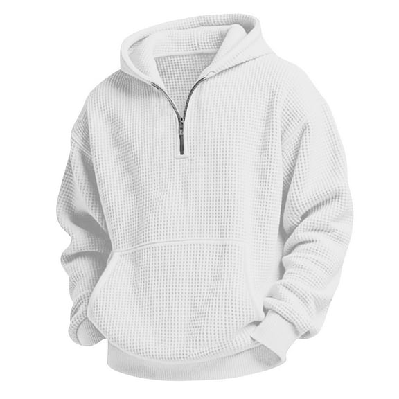 Posijego Boys Half Zip Sweatshirt Casual Hooded Solid Color Lightweight Pullover Hoodie Pocket Sweatshirts