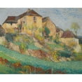thumbnail image 2 of Henri Martin 18x15 Black Ornate Wood Framed Double Matted Museum Art Print Titled - The Big House of the Combe in Labastide-Du-Vert in Summer, 2 of 5