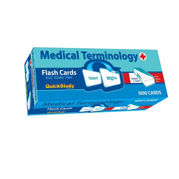 Medical Terminology Flash Cards. Box of 1000 Flash Cards. Tabbed by