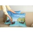 thumbnail image 2 of Ambesonne Nautical Throw Pillow Cover 2 Pack, Boat Maya Bay Thailand, 24", Multicolor, 2 of 7