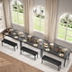 thumbnail image 4 of Yeshouse Juego de mesa de comedor para 4 personas con bancos tapizados, juego compacto de 3 piezas para cocina y comedor, mesa rectangular moderna y sillas para espacios pequeños y apartamentos, 4 of 8
