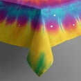 thumbnail image 5 of Rainbow Tie Dye Spiral Dot Pattern Square Tablecloth,Waterproof Square Table Cover,Wipeable Spillproof Washable Table Cover for Home Kitchen Party Decor 60"x60"(152x152cm), 5 of 6