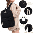 thumbnail image 4 of 3pcs Backpack with Insulated Lunch Box, Lightweight Corduroy Schoolbag Set, Pencil Pouch, 4 of 6
