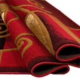 thumbnail image 5 of Handcraft Rugs-Modern Contemporary Brand New Area Rugs-Abstract Carpet with Wavy Swirls -Shed free Red/Mocha/Ivory/Black2x7 feet Runner, 5 of 6