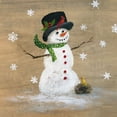 thumbnail image 2 of Nan 26x26 White Modern Wood Framed Museum Art Print Titled - Wooden Snowman I, 2 of 4