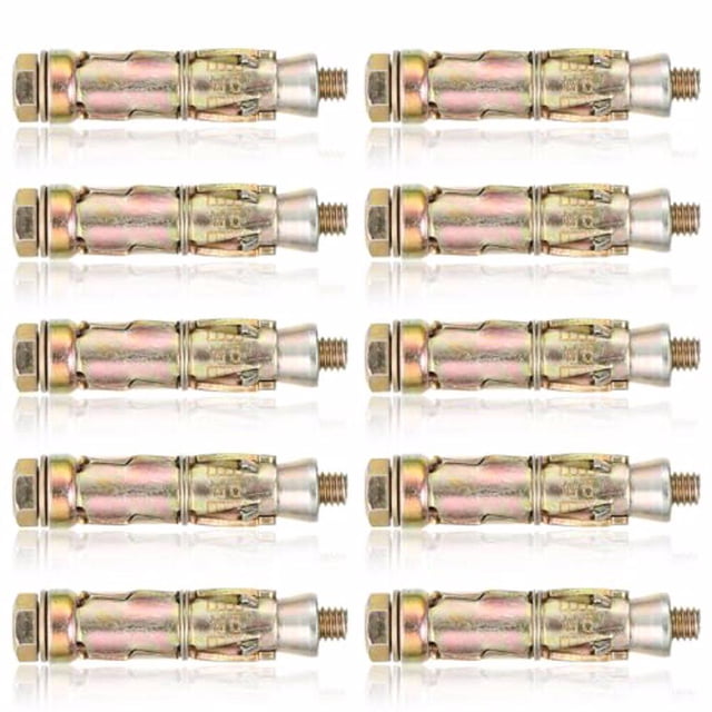 maskred 10pieces High-Performance Automotive Precision Fully Threaded Bolts Safe And Flexible Zinc Alloy