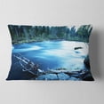thumbnail image 2 of Designart 12" x 20" Blue Polyester Throw Pillow, 2 of 5