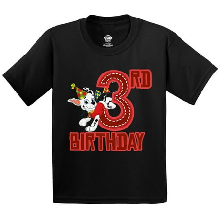 

Paw Patrol Toddler Girls Boys 3rd Birthday Tee - Marshall Bday T-shirt for Age 3 Years Old 3T
