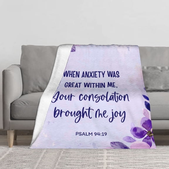 Anxiety Relief Encouragement Gift Flannel Throw Blanket Soft Blankets for Bed Sofa