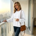 thumbnail image 5 of Oversized Crewneck Sweatshirts for Women Warm Comfy Fleece Cute Sweatshirts | No Hood Scoop Neck, Over Sized Loose Fitted, Lightweight Soft Cozy, Teens Juniors Boyfriend,XL, 5 of 6