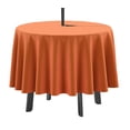 thumbnail image 1 of Vargottam Indoor/Outdoor Round Tablecloth 58 Inch Round Tablecloth with Umbrella , Waterproof Zippered Patio Table Cloths, Spring/Summer Table Covers for Circular Table/BBQs/Picnic-Coral Orange, 1 of 7