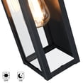 thumbnail image 5 of 4-pack 1-Light 13.15-in Outdoor dusk-to-dawn sensor Wall Light with Matte Black Finish & Clear glass shade, 5 of 7