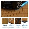 thumbnail image 3 of EuKer 9-Pack Patio Floor Tiles, 11.8" x 11.8" Waterproof Interlocking Deck Tiles for Poolside, Balcony, Backyard, Teak, 3 of 8