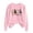 Pink, variant on Gunia Pumpkin Halloween Sweatshirts For Women Autumn Winter Solid Color Printing Sweater Crew Neck Long Sleeved Pullover Tops Fall Fashion Clothes Beige S-2Xl