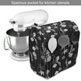 thumbnail image 2 of Floral Stand Mixer Cover, Abstracted Flowers Polka Dot Chains Print on Dark Tone Background, Kitchen Appliance Organizer Bag Cover with Pockets, 5 Quarts, Grey Charcoal Grey, by Ambesonne, 2 of 4