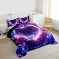 thumbnail image 3 of Homewish Kawaii Butterfly Bedding Comforter Set,3D Chic Flower Twin Comforter Sets,Pink Purple Bedding Set For Men Women,Super Cozy Room Decor Reversible,2 Pieces, 3 of 8