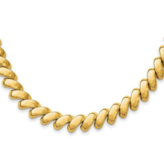 Auriga Fine Jewelry 14K Yellow Gold Polished San Marco Necklace for Women 17"