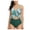 Green, variant on Womens swimsuits ,Women's High Breast Contrast Gradient Split Bikini Set One Piece Swimsuit Dark Blue M(M)