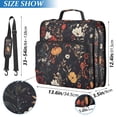 thumbnail image 2 of FORMRS Zipper Binder with Shoulder Strap 2-inch Ring 500 Sheet Capacity File Bag, Black Floral Pattern, 2 of 5