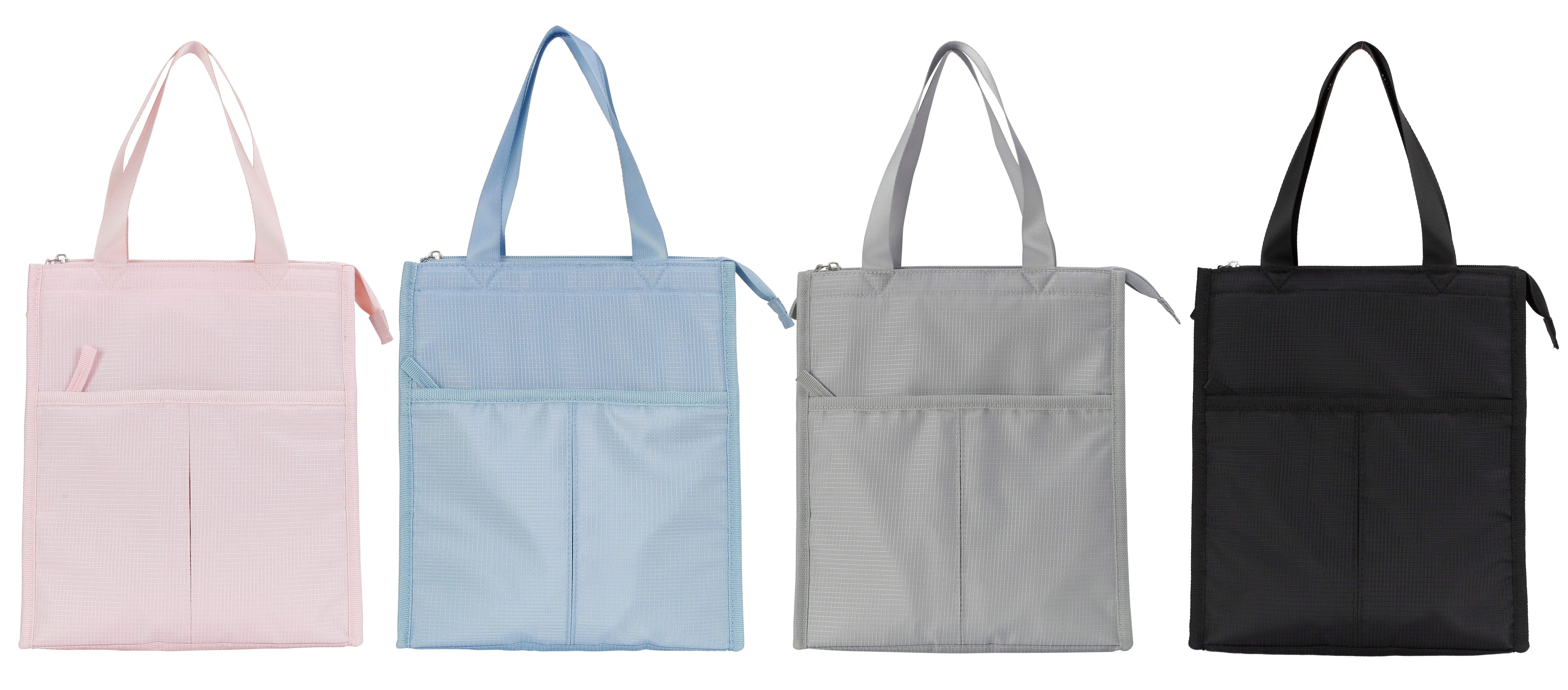 Mainstays Gray Reusable Polyester Lunch Bag with Zippered Main Pocket, Ideal Use for Workday Meals and Travel
