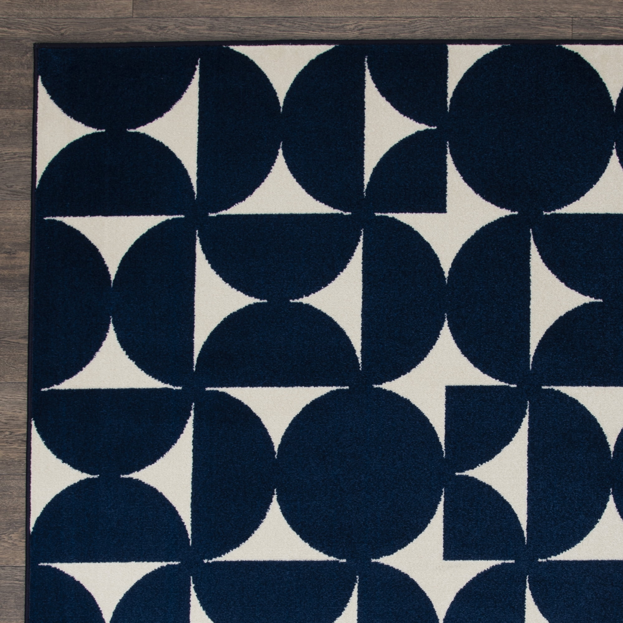 Loomaknoti Tecopa Sevella 2' x 7' Blue Geometric Outdoor Runner Rug