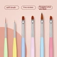 thumbnail image 3 of 6PCS Pinceles para decoración de uñas, Pinceles para pintar diseño de uñas, Pinceles para gel constructor, Herramientas para punteado de uñas, Pinceles para delinear uñas finas, 3 of 5