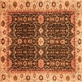 thumbnail image 1 of Ahgly Company Indoor Square Geometric Orange Traditional Area Rugs, 6' Square, 1 of 4