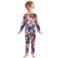 thumbnail image 6 of FORMRS Kids Pajama Set Cotton Long Sleeve Top and Pants 2-Piece Lounge Sleepwear, Sizes 18M-8Y, Vibrant Pink Floral Pattern, 6 of 6