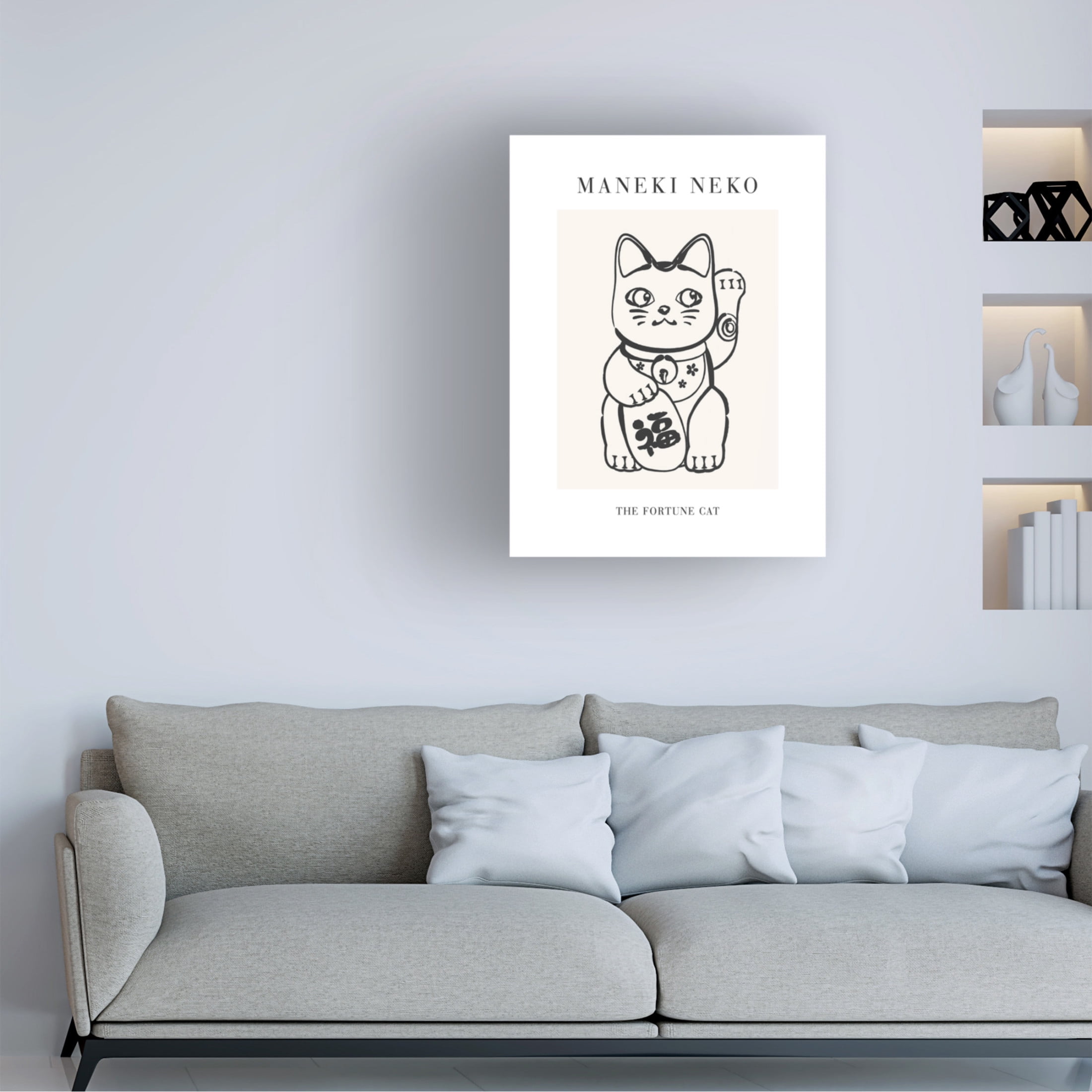 Trademark Fine Art Beth Cai Manekineko No2 Canvas Wall Art