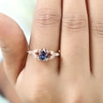 thumbnail image 4 of CHIRAGEMSJEWEL 7X5MM / 1.5 Ct Pear Shape Alexandrite Wedding Ring - Marquise & Round Cut Diamond Cluster Ring Gift for Girlfriend, 4 of 7
