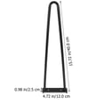 thumbnail image 2 of WHAMVOX 2Ud Patas Metálicas En U Para Muebles Como Mesas Estantes Y Camas Color Negro Estable, 2 of 8