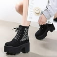thumbnail image 3 of Side Zipper Thick Soled Martin Boots Shoes for Women Girls, 3 of 7