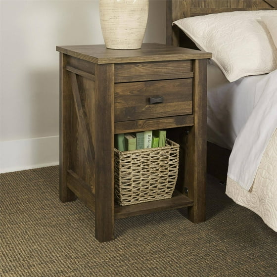 Better Homes and Gardens Falls Creek Side Table/Night Stand, Weathered