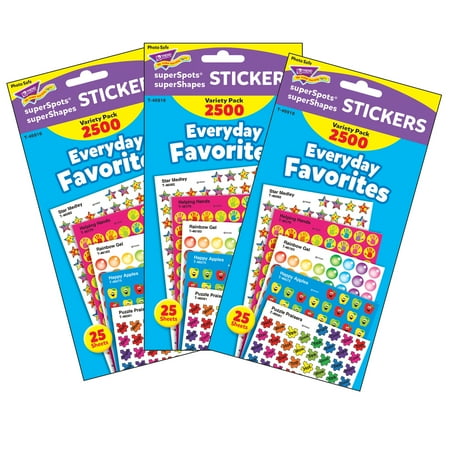UPC: 0194629031764 | TREND Everyday Favorites superSpots/superShapes Variety Pack  2500 Per Pack  3 Packs