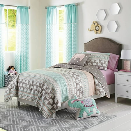 Better Homes And Gardens Kids Elephant Stripe Bedding Quilt Set